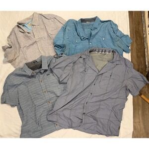 Mens Multicolor Button-Up Shirt Size XL Lot Of 4 Lipson Royal Robbins Vans